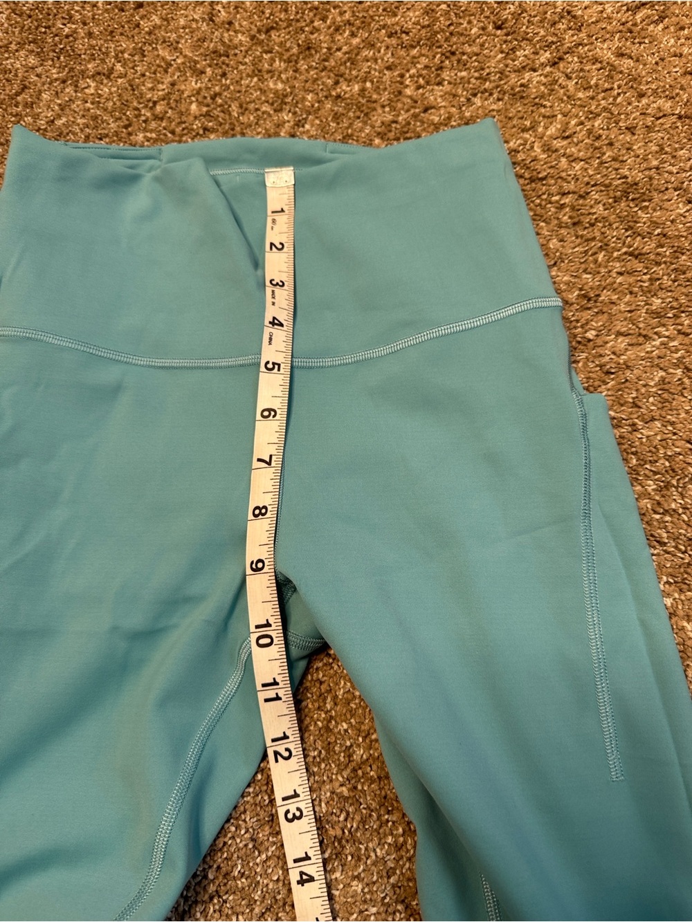 LuLulemon High-Waist Performance Leggings - Light Blue Aqua green SZ 6 Athletic - Picture 4 of 8